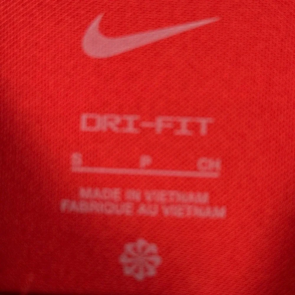 NEW Fairfield Stags Nike Victory Polo Shirt Mens Small Red Dri-Fit Striped Rugby
